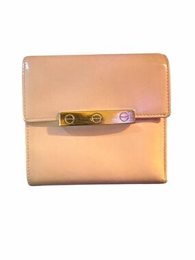 Cartier Vintage Love Collection Compact Wallet - Pink Leather w/ COA